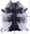 Black Salt & Pepper Natural Cowhide Rug - X-Large 7' 2"H x 6' 3"W