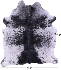 Thumbnail for Black Salt & Pepper Natural Cowhide Rug - X-Large 7' 2
