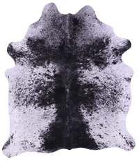 Thumbnail for Black Salt & Pepper Natural Cowhide Rug - X-Large 7' 2