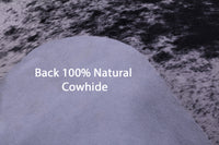 Thumbnail for Black Salt & Pepper Natural Cowhide Rug - X-Large 7' 2