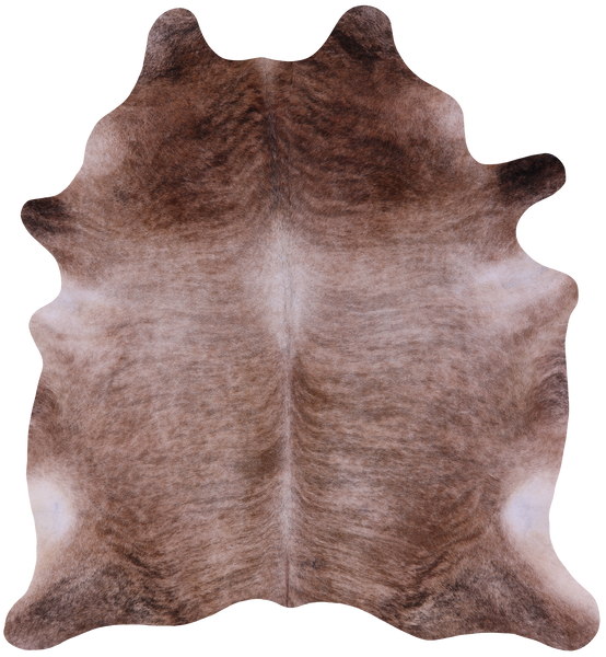 Light Brindle Natural Cowhide Rug - XX-Large 8' 0"H x 7' 3"W