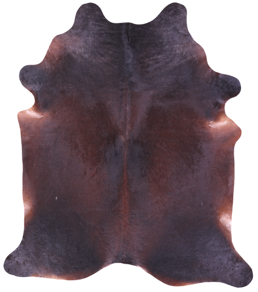 Dark Brown Natural Cowhide Rug - XX-Large 8' 1"H x 7' 2"W