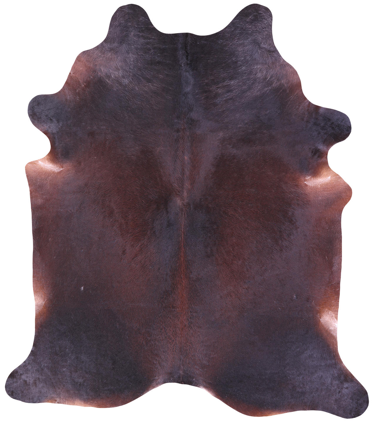 Dark Brown Natural Cowhide Rug - XX-Large 8' 1"H x 7' 2"W