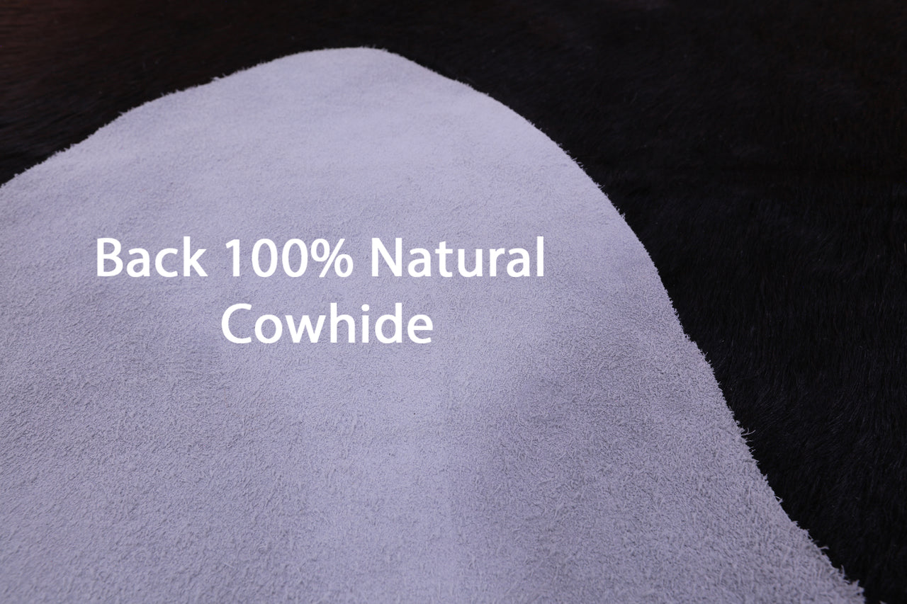 Dark Brown Natural Cowhide Rug - XX-Large 8' 1"H x 7' 2"W