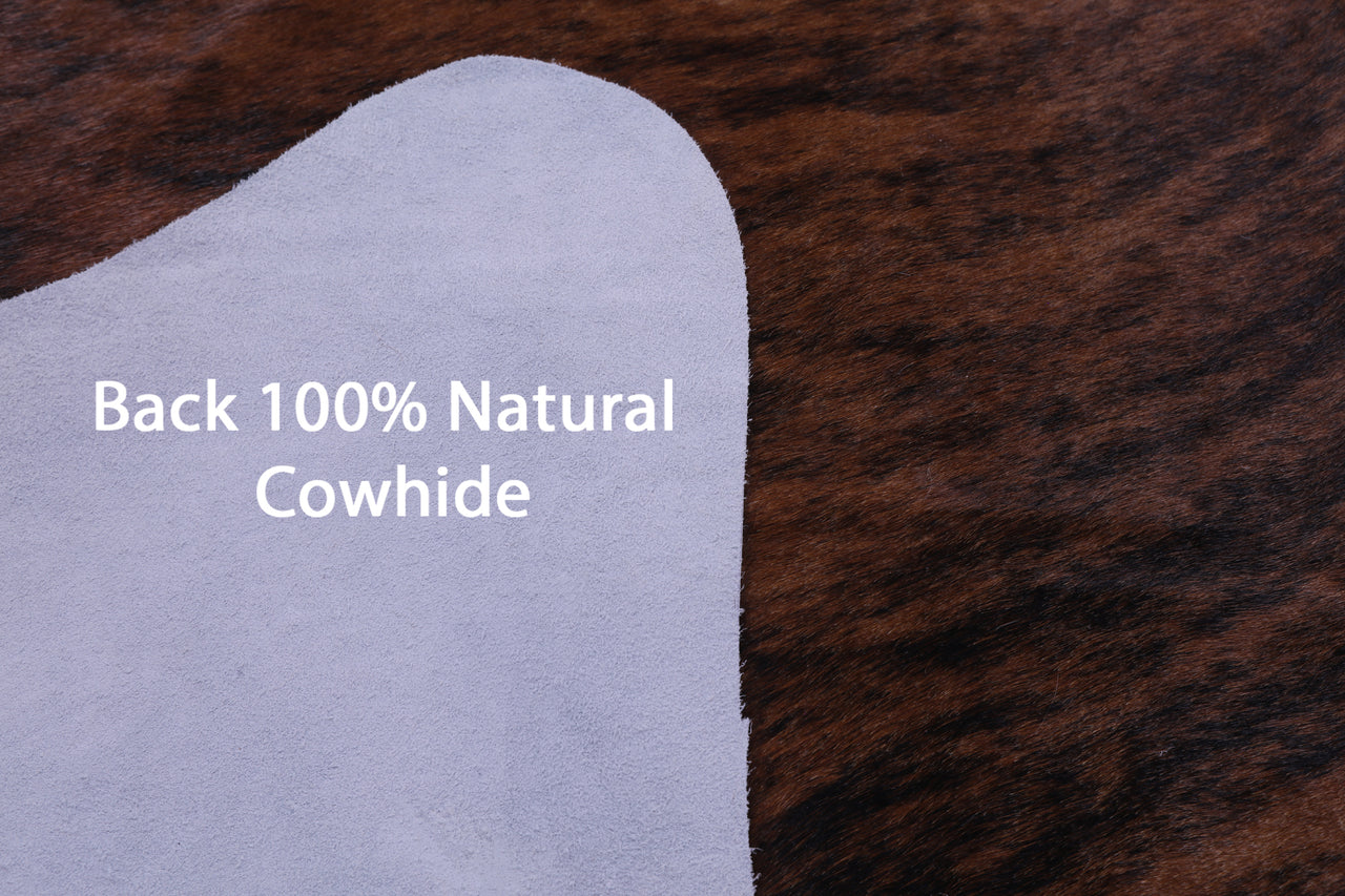 Brindle Natural Cowhide Rug - XX-Large 8' 2"H x 6' 9"W