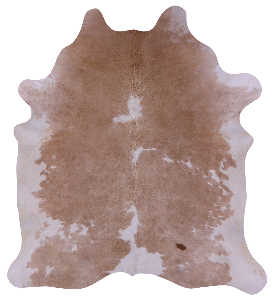 Brown & White Natural Cowhide Rug - XX-Large 8' 0"H x 7' 0"W
