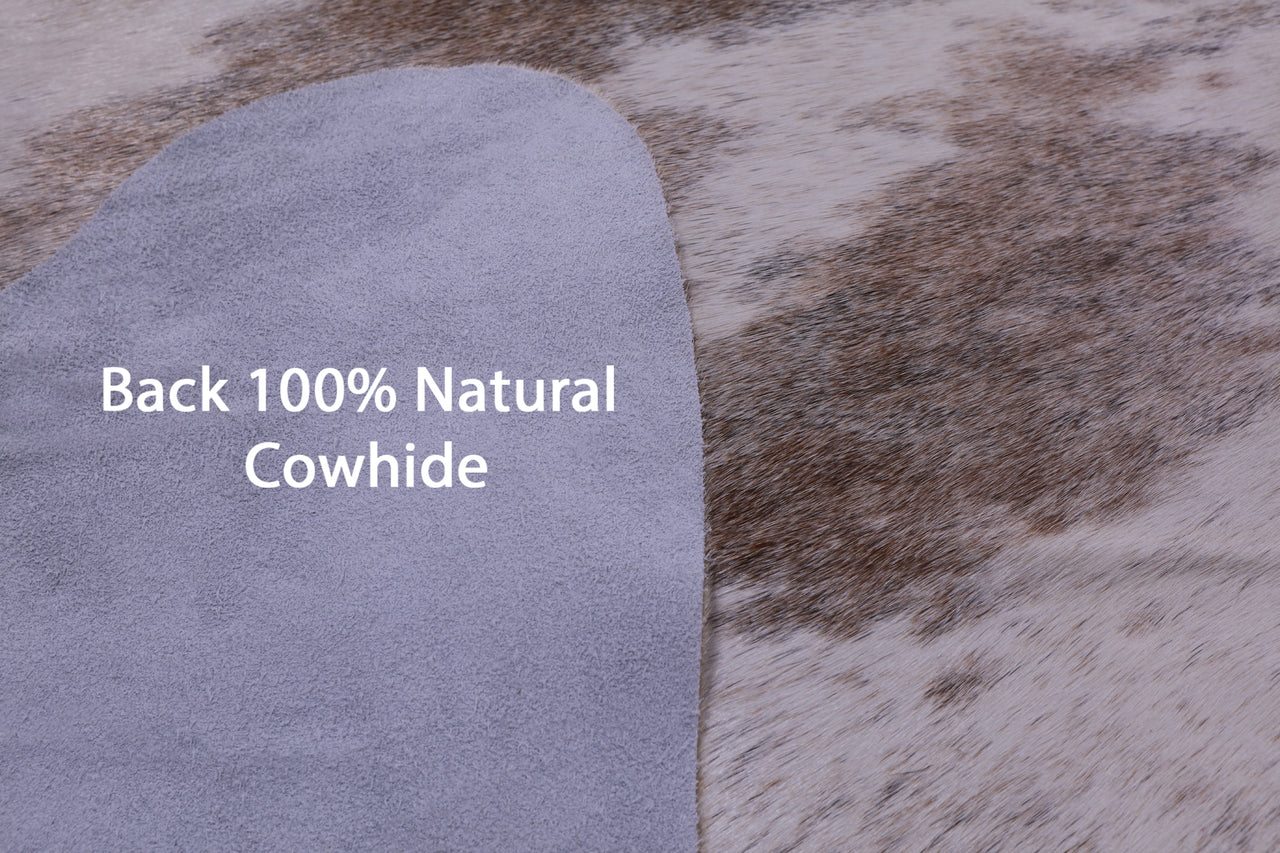 Light Brindle Natural Cowhide Rug - XX-Large 8' 0"H x 7' 1"W