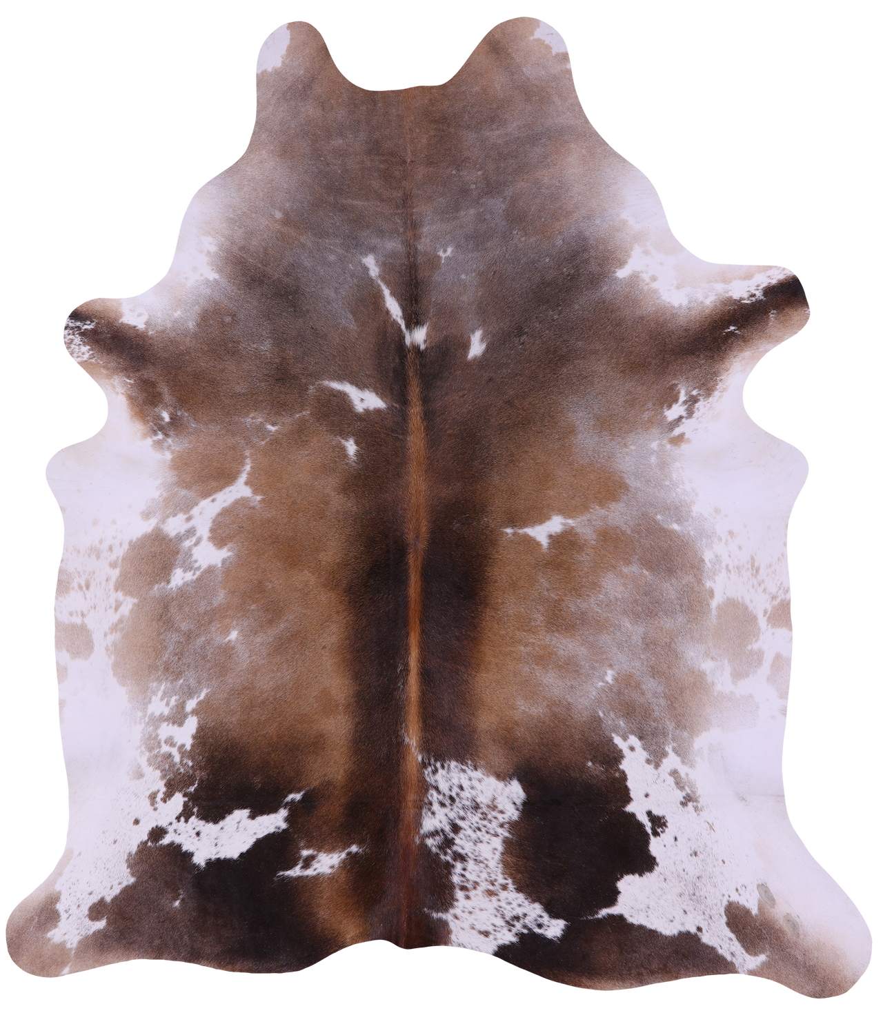 Brown Salt & Pepper Natural Cowhide Rug - XX-Large 7' 6"H x 6' 9"W