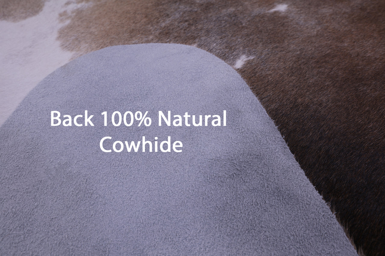 Brown Salt & Pepper Natural Cowhide Rug - XX-Large 7' 6"H x 6' 9"W