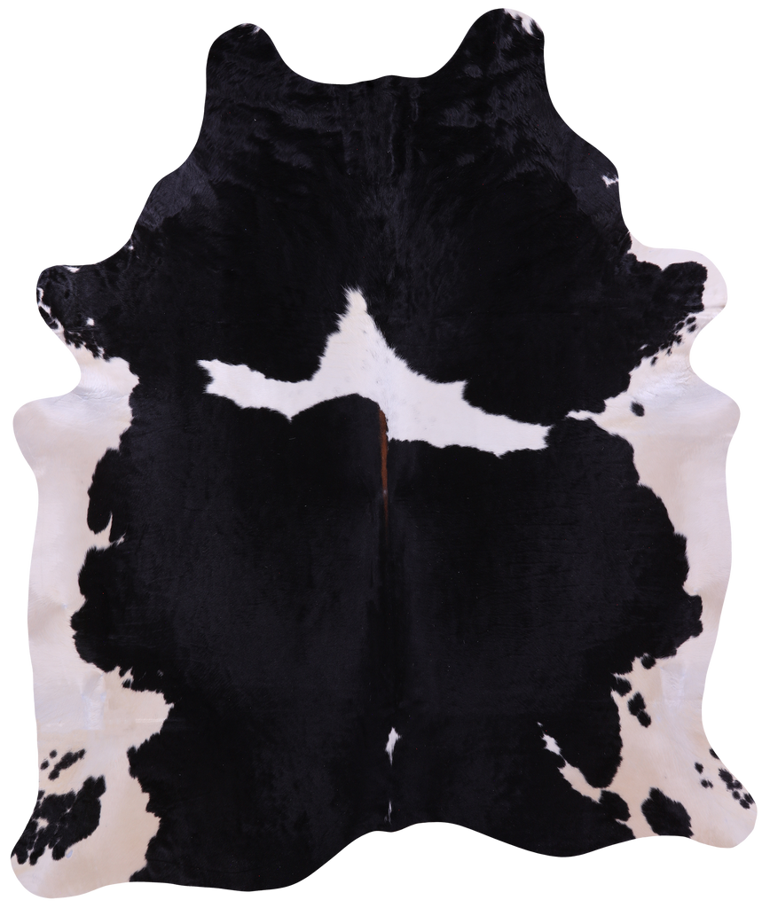 Black & White Natural Cowhide Rug - XX-Large 7' 4"H x 6' 5"W