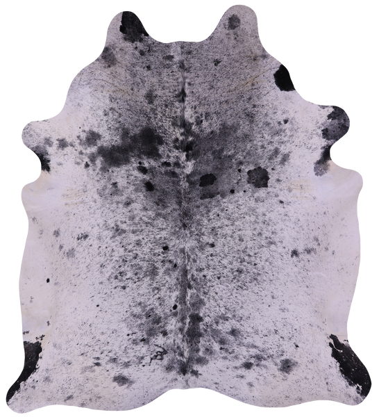 Black Salt & Pepper Natural Cowhide Rug - XX-Large 8' 2"H x 7' 1"W