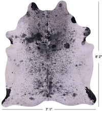 Thumbnail for Black Salt & Pepper Natural Cowhide Rug - XX-Large 8' 2