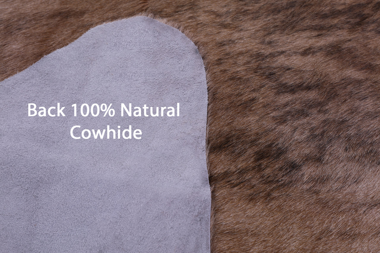 Light Brindle Natural Cowhide Rug - XX-Large 7' 9"H x 7' 0"W