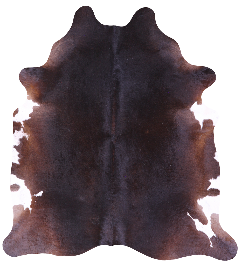 Dark Brown Natural Cowhide Rug - XX-Large 7' 9"H x 7' 0"W