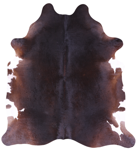 Dark Brown Natural Cowhide Rug - XX-Large 7' 9"H x 7' 0"W