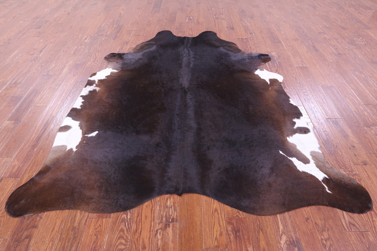 Dark Brown Natural Cowhide Rug - XX-Large 7' 9"H x 7' 0"W