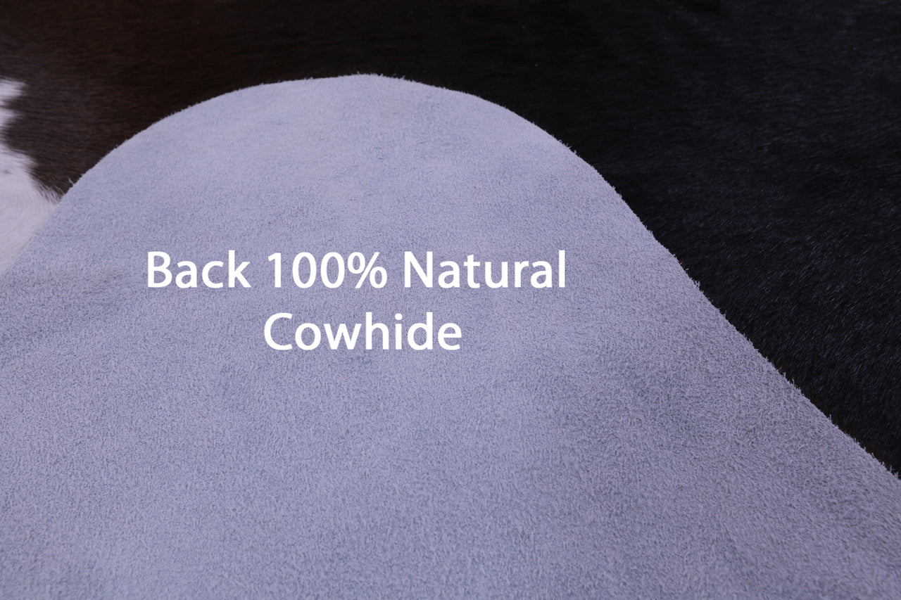 Dark Brown Natural Cowhide Rug - XX-Large 7' 9"H x 7' 0"W