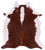Brown & White Natural Cowhide Rug - XX-Large 7' 5"H x 6' 7"W