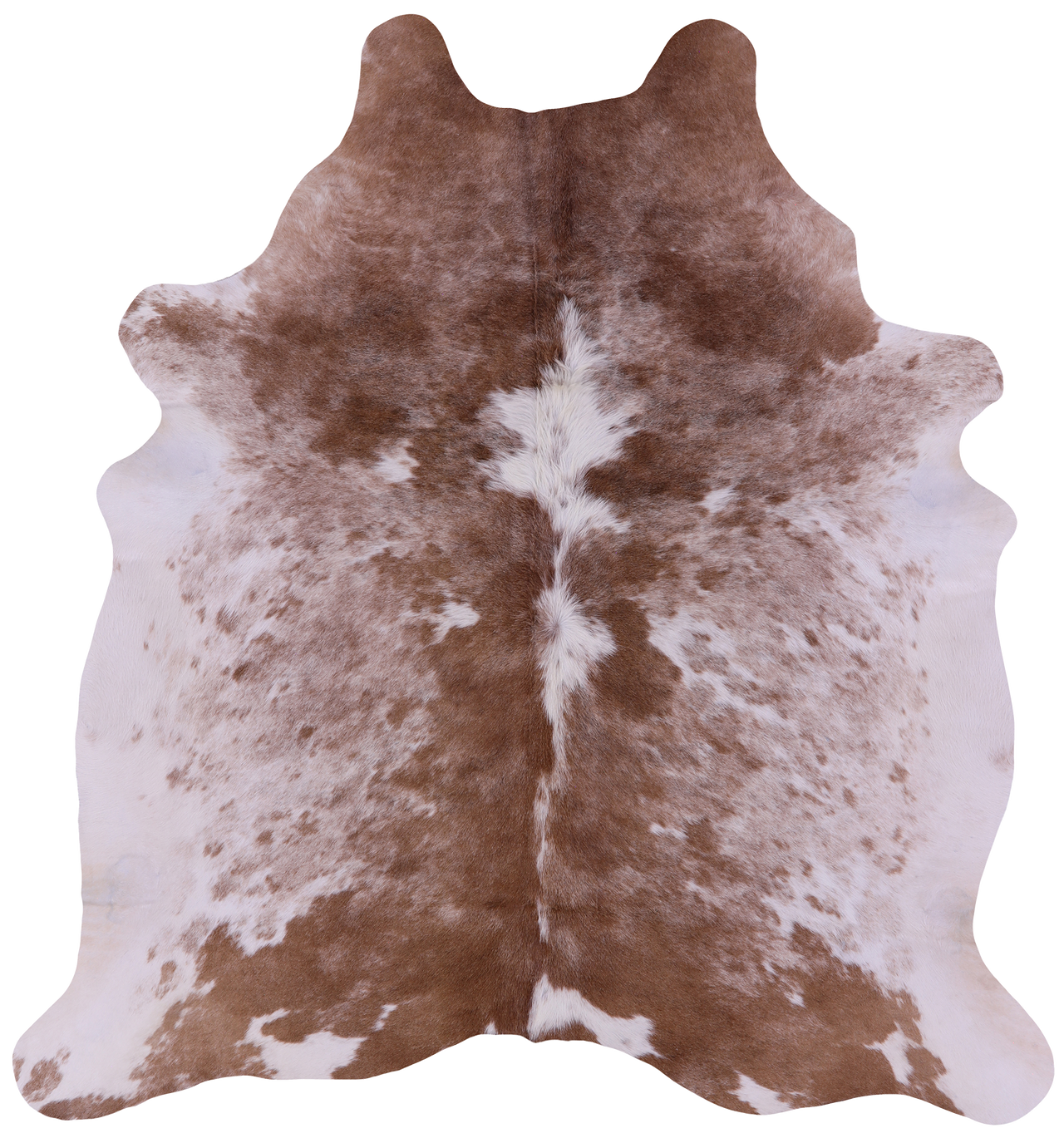 Brown Salt & Pepper Natural Cowhide Rug - X-Large 7' 0"H x 6' 5"W