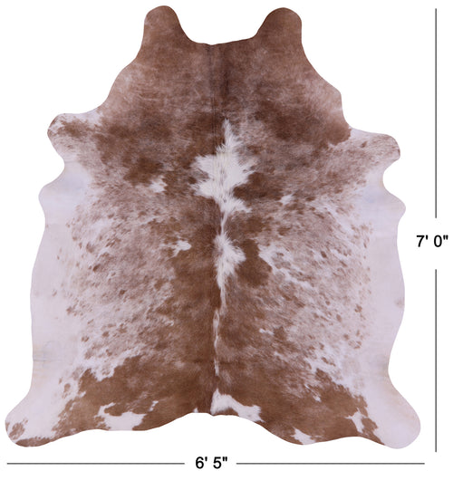 Brown Salt & Pepper Natural Cowhide Rug - X-Large 7' 0