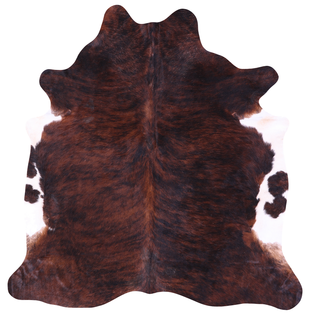 Dark Brindle Natural Cowhide Rug - X-Large 7' 2"H x 6' 10"W