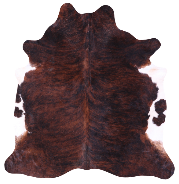 Dark Brindle Natural Cowhide Rug - X-Large 7' 2"H x 6' 10"W