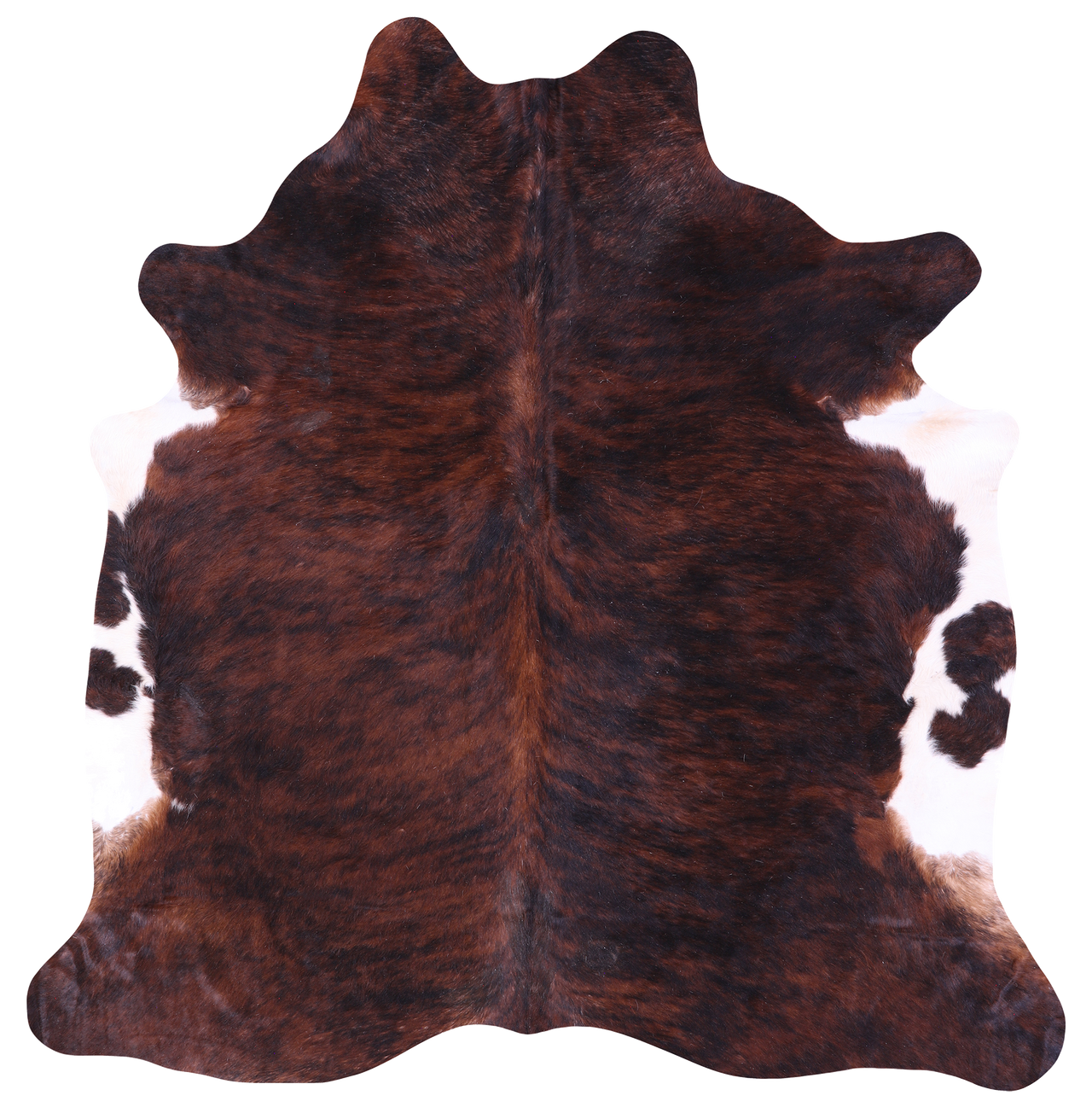 Dark Brindle Natural Cowhide Rug - X-Large 7' 2"H x 6' 10"W