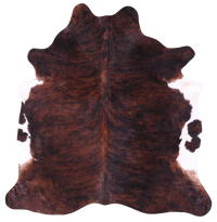 Thumbnail for Dark Brindle Natural Cowhide Rug - X-Large 7' 2