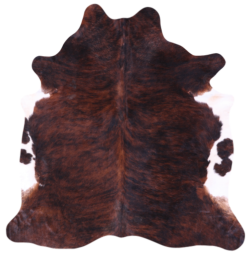 Dark Brindle Natural Cowhide Rug - X-Large 7' 2