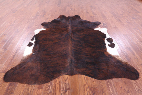 Dark Brindle Natural Cowhide Rug - X-Large 7' 2