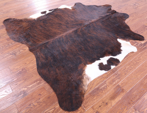 Dark Brindle Natural Cowhide Rug - X-Large 7' 2