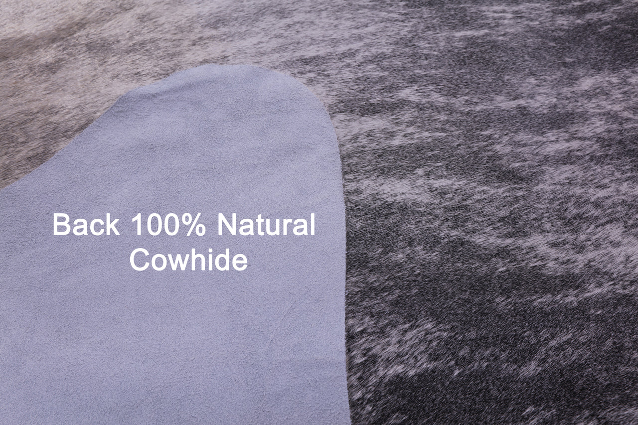 Grey Brindle Natural Cowhide Rug - XX-Large 8' 0"H x 7' 0"W
