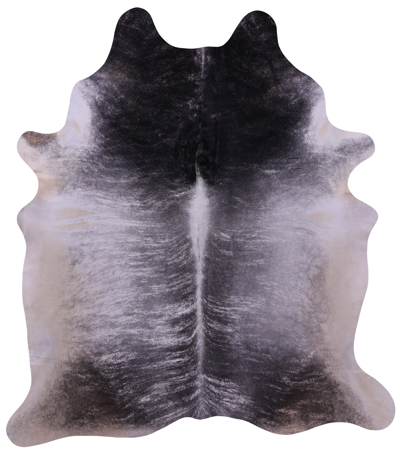 Grey Brindle Natural Cowhide Rug - XX-Large 8' 0"H x 7' 0"W