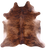 Light Brindle Natural Cowhide Rug - XX-Large 7' 10"H x 7' 5"W