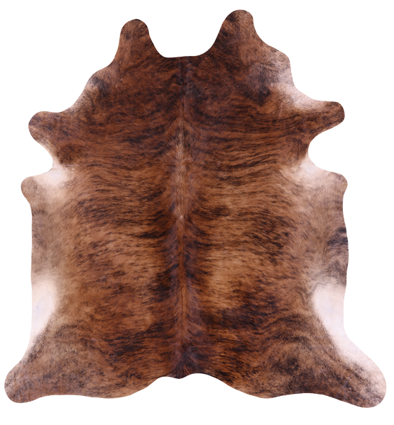 Light Brindle Natural Cowhide Rug - XX-Large 7' 10"H x 7' 5"W
