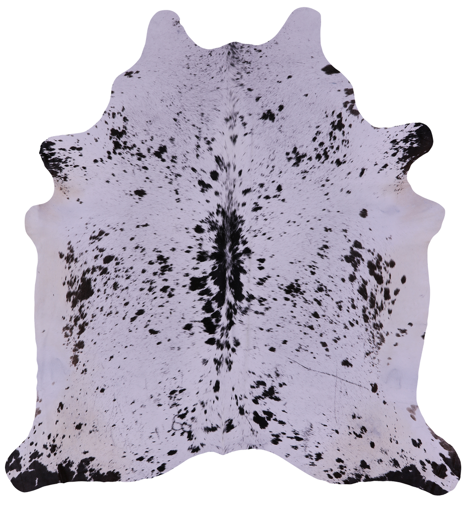 Brown Salt & Pepper Natural Cowhide Rug - XX-Large 7' 8"H x 7' 1"W