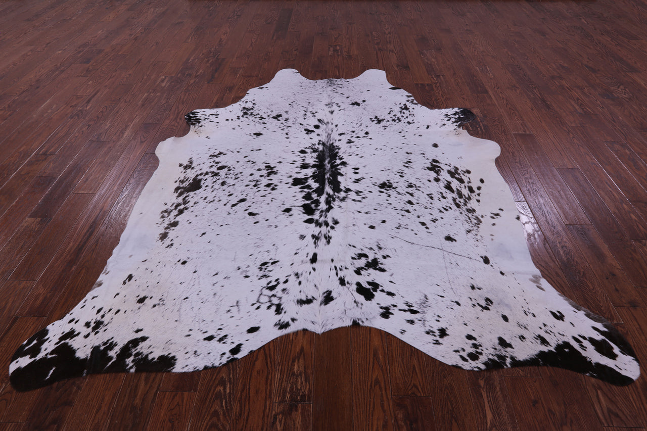 Brown Salt & Pepper Natural Cowhide Rug - XX-Large 7' 8"H x 7' 1"W