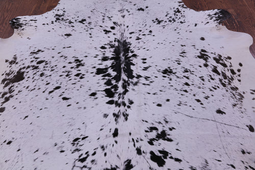 Brown Salt & Pepper Natural Cowhide Rug - XX-Large 7' 8