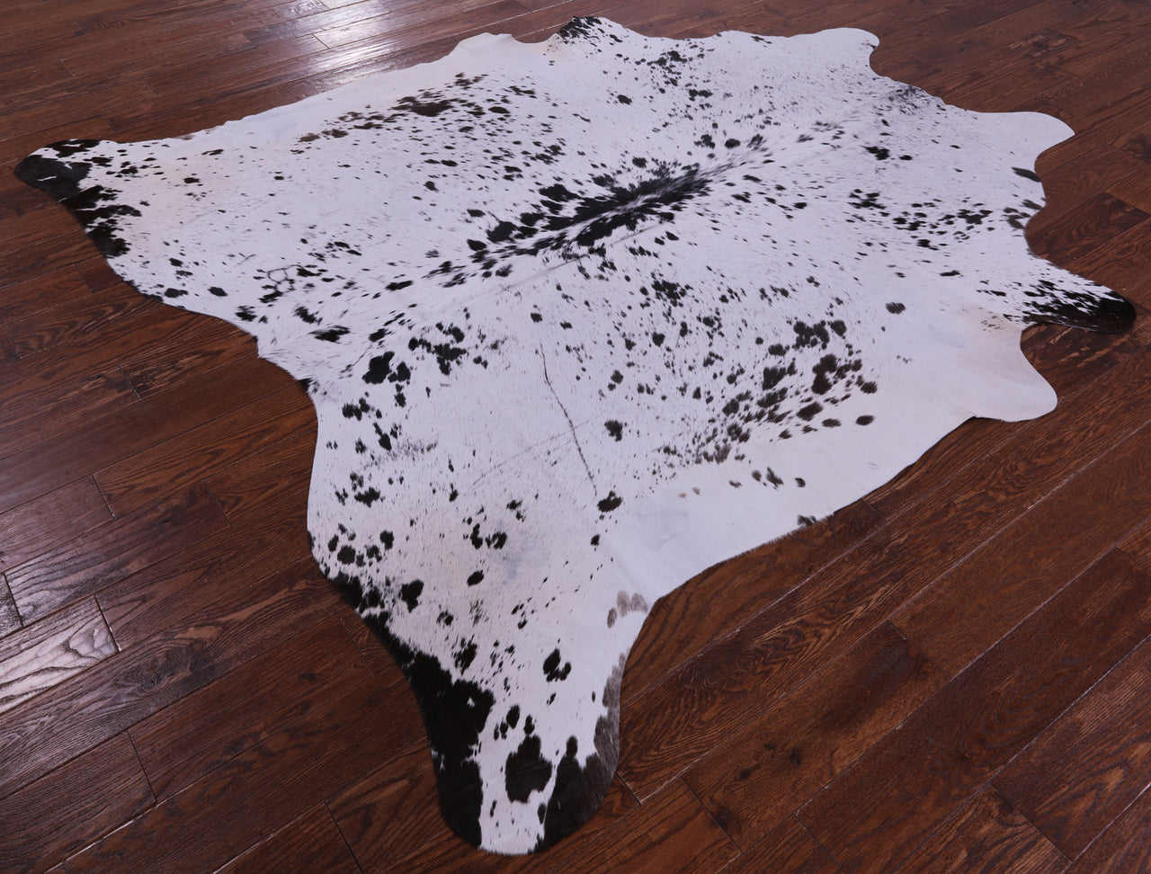 Brown Salt & Pepper Natural Cowhide Rug - XX-Large 7' 8"H x 7' 1"W
