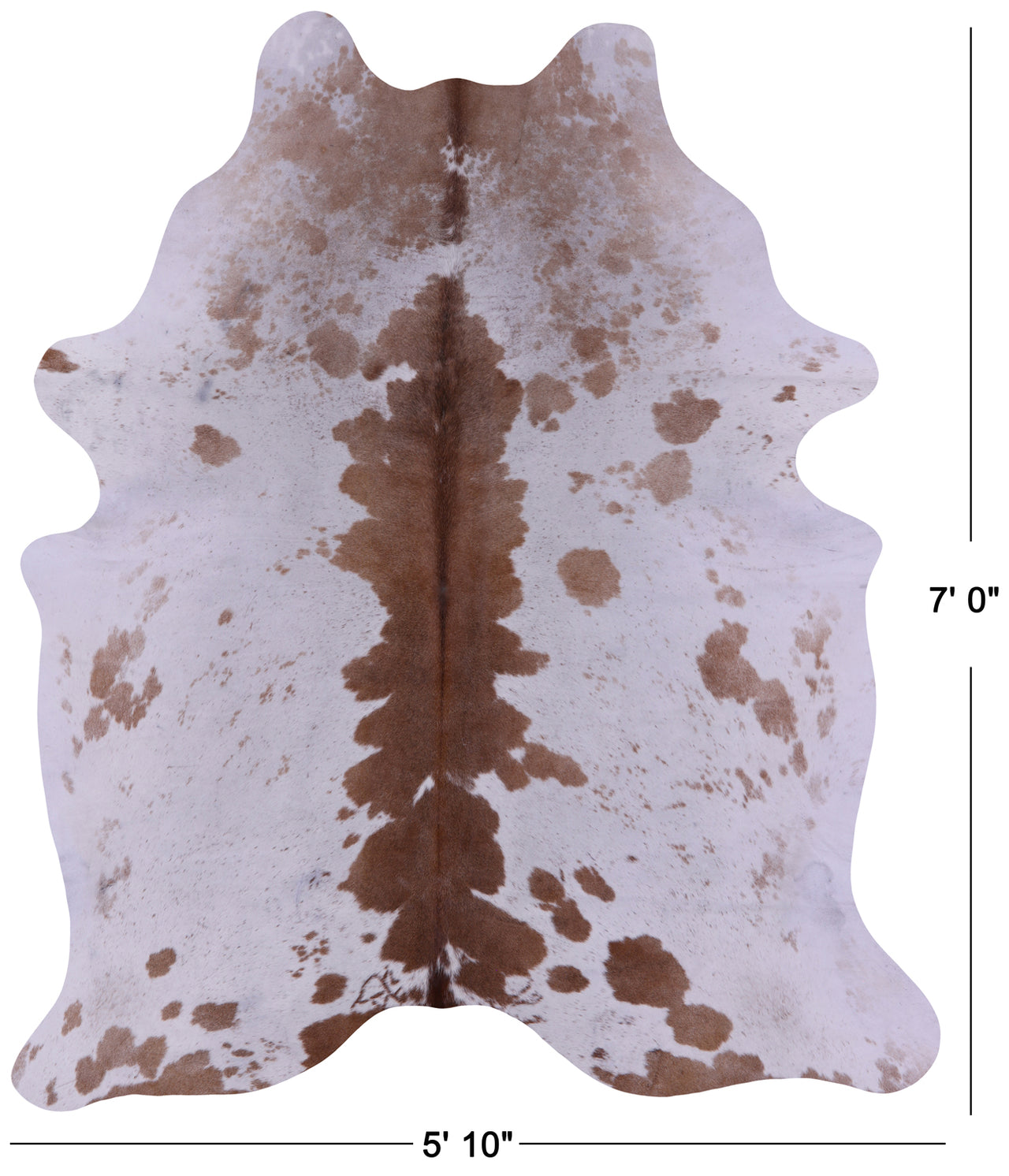 Brown Salt & Pepper Natural Cowhide Rug - X-Large 7' 0"H x 5' 10"W