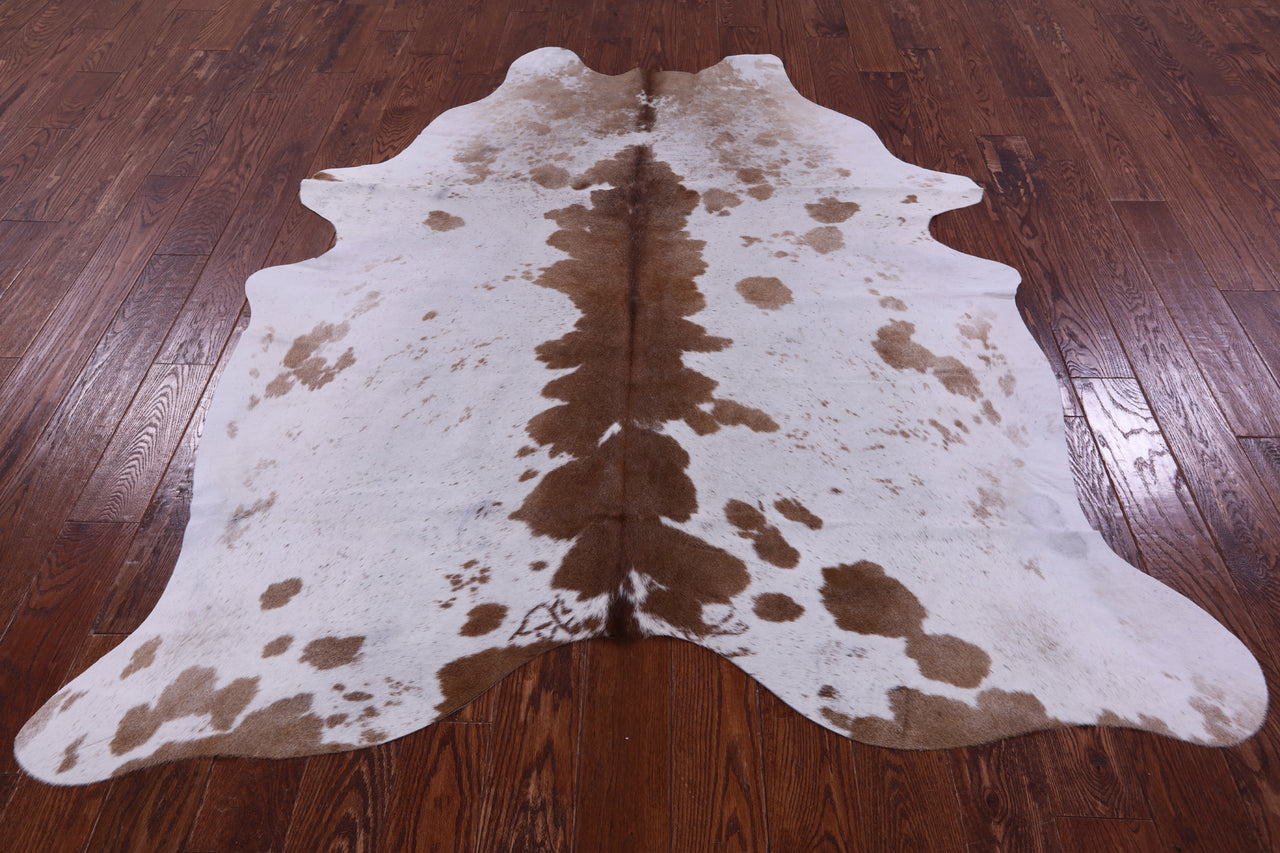 Brown Salt & Pepper Natural Cowhide Rug - X-Large 7' 0"H x 5' 10"W