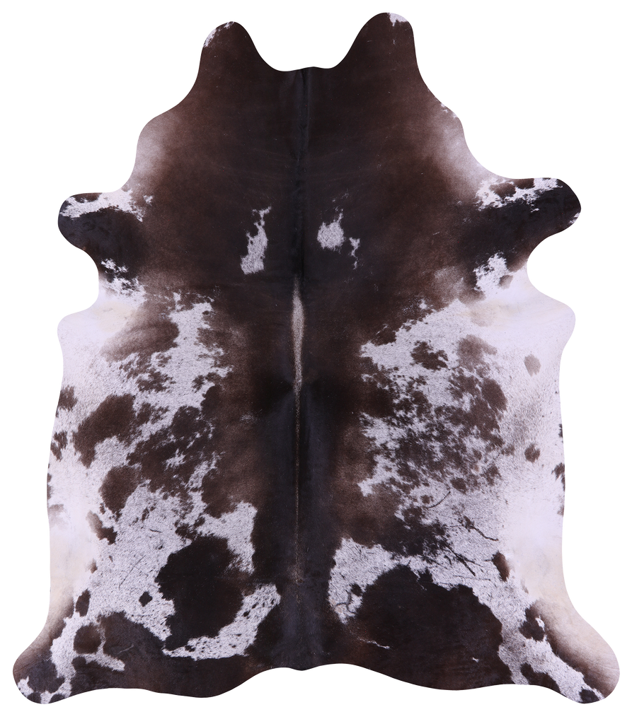 Brown & White Natural Cowhide Rug - XX-Large 8' 0"H x 6' 10"W