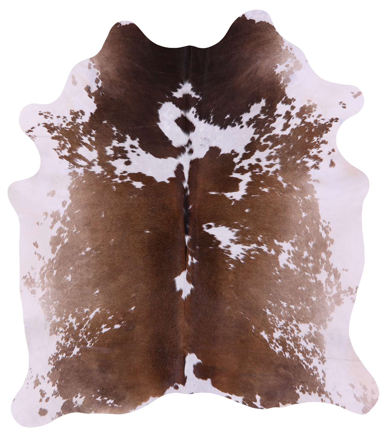 Brown Salt & Pepper Natural Cowhide Rug - X-Large 7' 0"H x 6' 1"W
