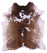 Thumbnail for Brown Salt & Pepper Natural Cowhide Rug - X-Large 7' 0