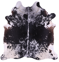 Thumbnail for Black Salt & Pepper Natural Cowhide Rug - XX-Large 7' 8