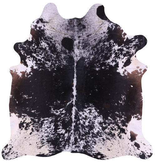 Black Salt & Pepper Natural Cowhide Rug - XX-Large 7' 8