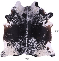 Thumbnail for Black Salt & Pepper Natural Cowhide Rug - XX-Large 7' 8