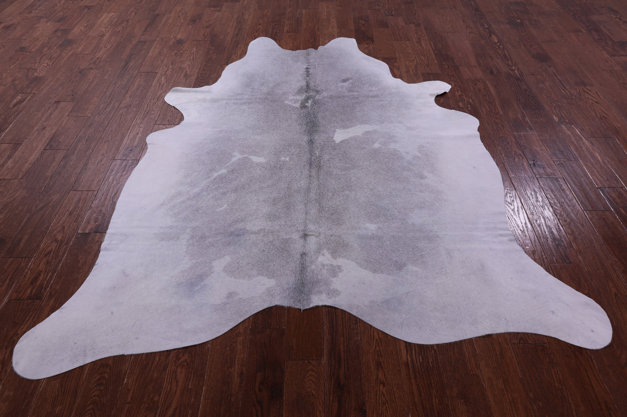 Grey & White Natural Cowhide Rug - XX-Large 7' 8"H x 6' 8"W