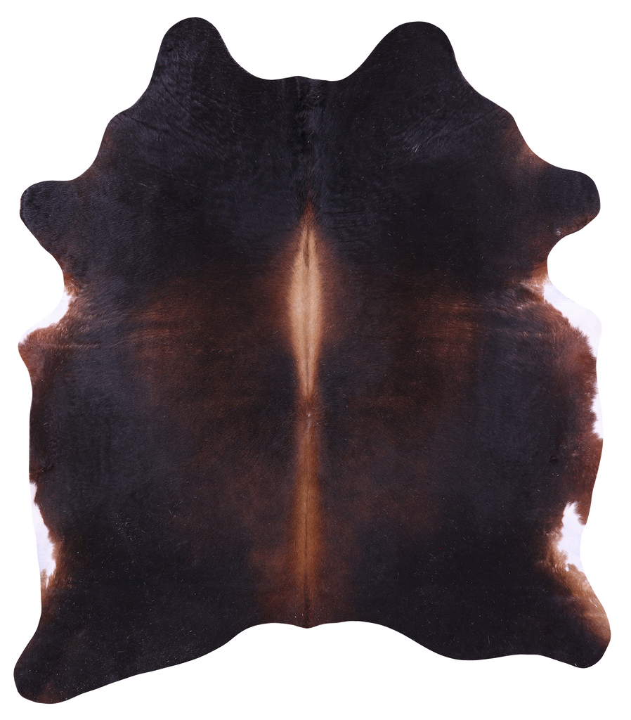 Dark Brown Natural Cowhide Rug - X-Large 7' 3"H x 6' 4"W