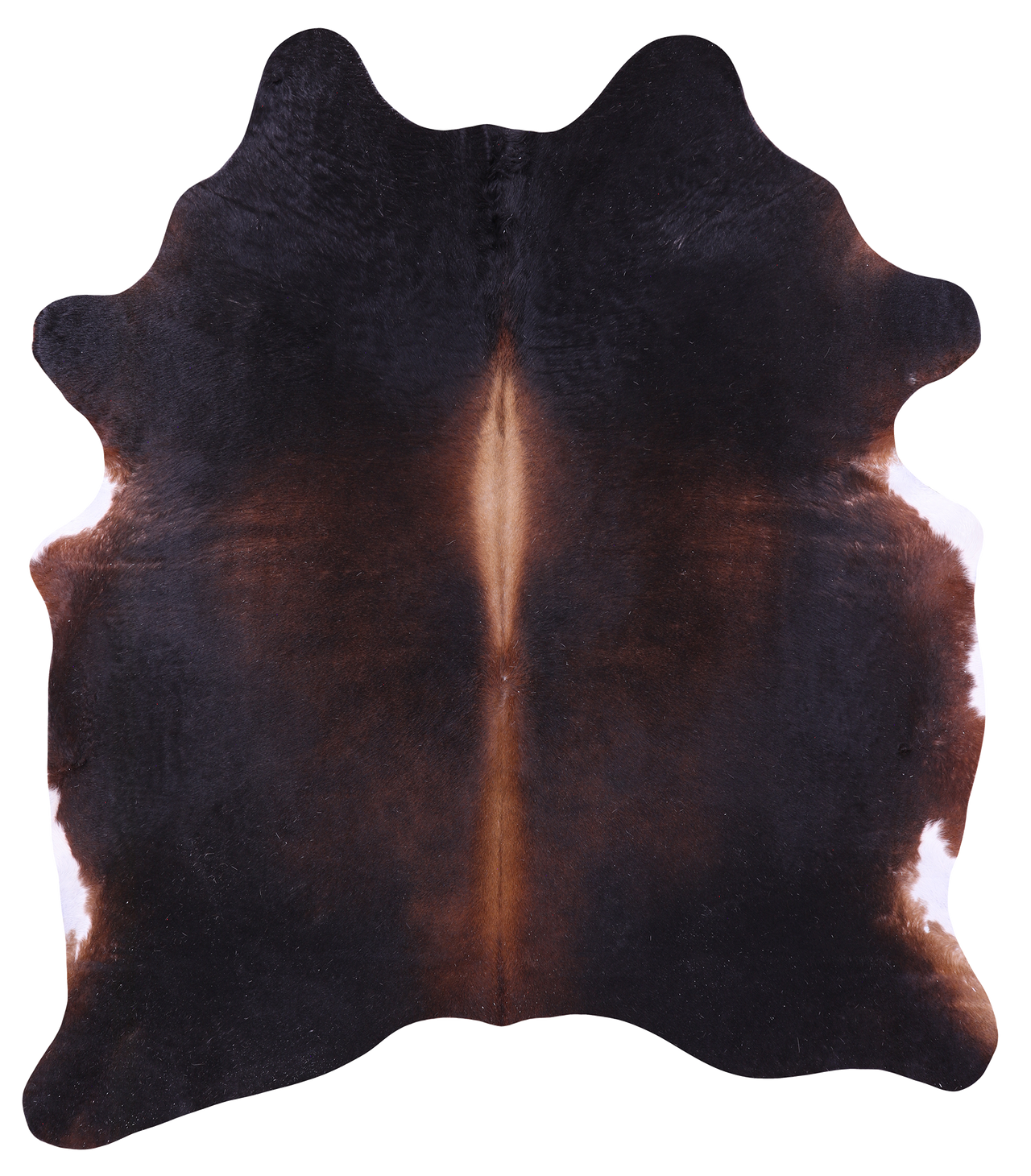 Dark Brown Natural Cowhide Rug - X-Large 7' 3"H x 6' 4"W